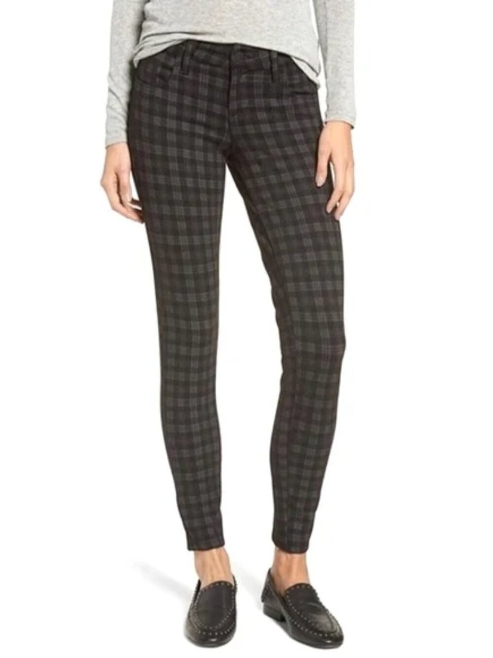 NWT Kut from the Kloth Elyse plaid straight leg pants trousers